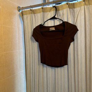 Urban Outfitters Brown Crop Top